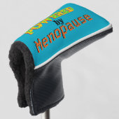 Aangedreven door menopauze 3 golfheadcover (3/4 voorkant)