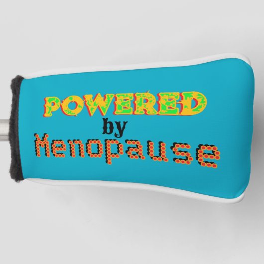 Aangedreven door menopauze 3 golfheadcover (Voorkant)