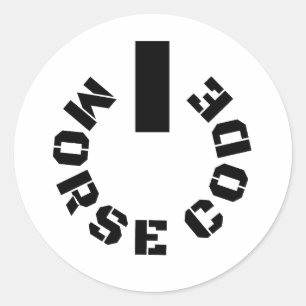 Aangedreven door Morse Code Ronde Sticker
