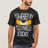 Aangedreven door Mozzarella Sticks Funny Cheese Lo T-shirt (Voorkant)