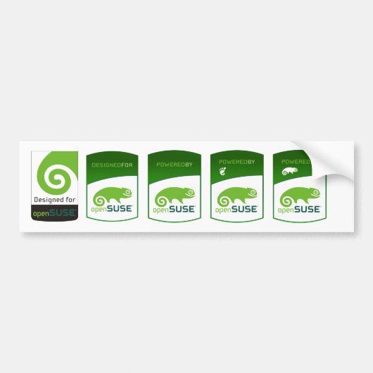 aangedreven door opensuse stickers (Voorkant)