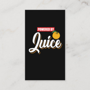 Aangedreven door Oranje Juice - Funny Good Morning Visitekaartje