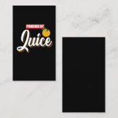 Aangedreven door Oranje Juice - Funny Good Morning Visitekaartje (Voorkant / Achterkant)