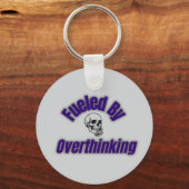 Aangedreven door Overdenken – Schedel Sticker Sleutelhanger (Voorkant)