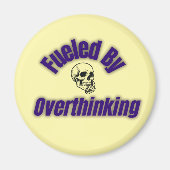 Aangedreven door overdenken – Skull Sticker Magneet (Voorkant)