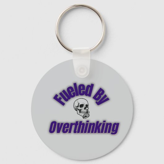 Aangedreven door overdenken – Skull Sticker Sleutelhanger (Voorkant)