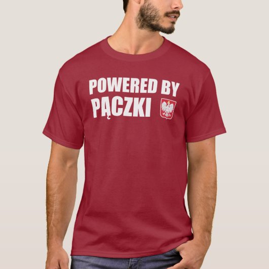 Aangedreven door Paczki Fat donderdag T-shirt (Voorkant)