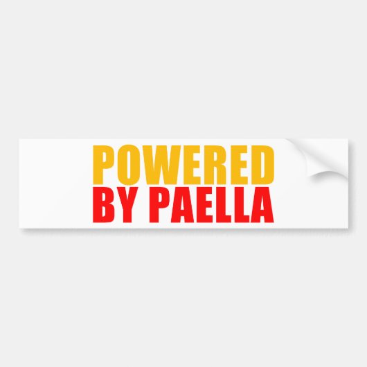 Aangedreven door Paella Bumpersticker (Voorkant)