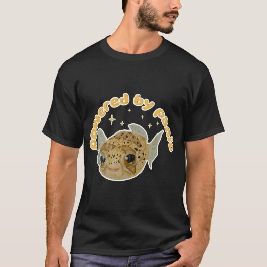 Aangedreven door Panic Popcorn de Pincetvis T-shirt (Voorkant)
