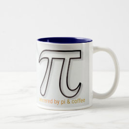 Aangedreven door Pi & Koffiekop – Minimalistisch w Tweekleurige Koffiemok