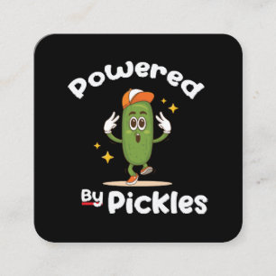 Aangedreven door Pickles Food Pickle Funny Vierkante Visitekaartje