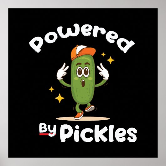 Aangedreven door Pickles Voedsel Augurk Grappig Poster (Voorkant)
