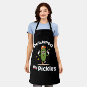 Aangedreven door Pickles Voedsel Augurk Grappig Schort (Gedragen)