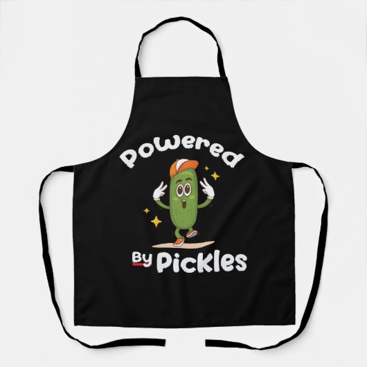 Aangedreven door Pickles Voedsel Augurk Grappig Schort (Voorkant)