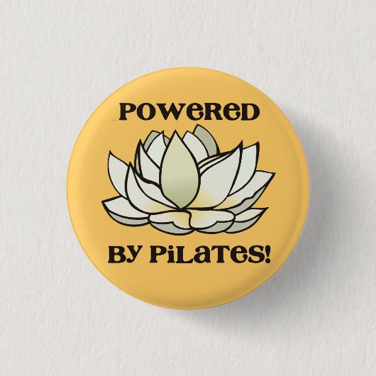 Aangedreven door Pilates Lotus Ronde Button 3,2 Cm (Voorkant)