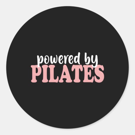 Aangedreven door Pilates voor Pilates klasse Ronde Sticker (Voorkant)
