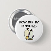 Aangedreven door pinguïns ronde button 5,7 cm (Voorkant /achterkant)