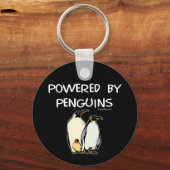 Aangedreven door pinguïns sleutelhanger (Achterkant)