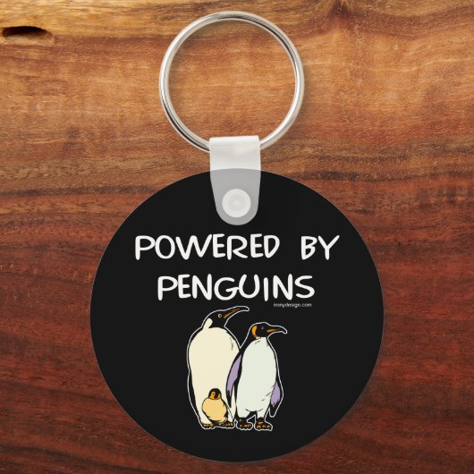 Aangedreven door pinguïns sleutelhanger (Voorkant)