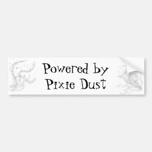 Aangedreven door Pixie Dust Bumpersticker (Voorkant)