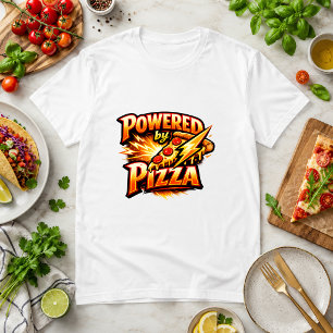 Aangedreven door Pizza Food Humor citaat T-shirt