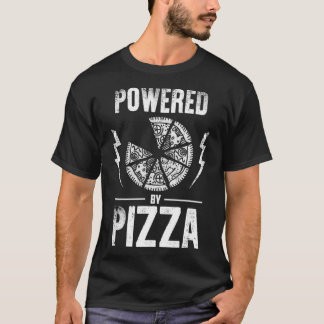 Aangedreven door Pizza Funny Pizza Lover T-shirt