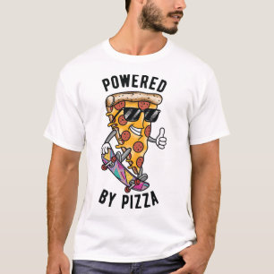 Aangedreven door Pizza, Grappige jaren '80 Retro S T-shirt