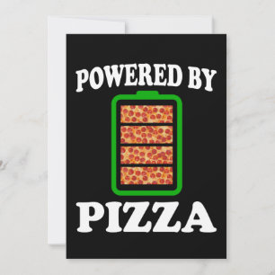Aangedreven door Pizza - Grappige Pizza Kaart