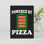 Aangedreven door Pizza - Grappige Pizza Kaart (Staand voorkant)