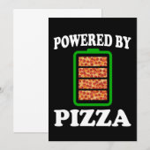 Aangedreven door Pizza - Grappige Pizza Kaart (Voorkant / Achterkant)
