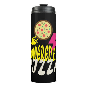 Aangedreven door Pizza – Leuke Ontwerp voor Voedse Thermosbeker