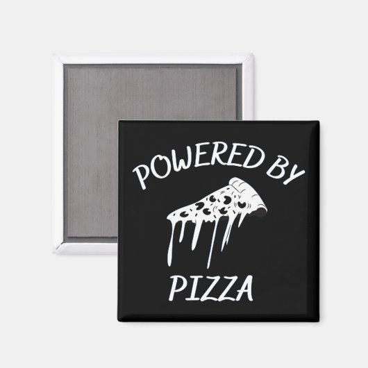 Aangedreven door Pizza Magneet (Voorkant / Achterkant)