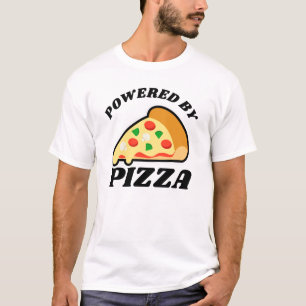 'Aangedreven door Pizza' pizzaminnaar's T-shirt