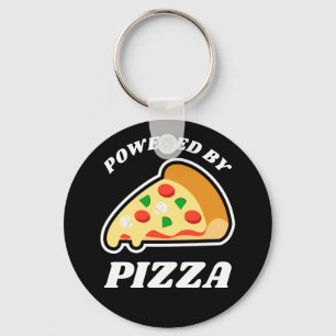 'Aangedreven door Pizza' pizza's Sleutelhanger