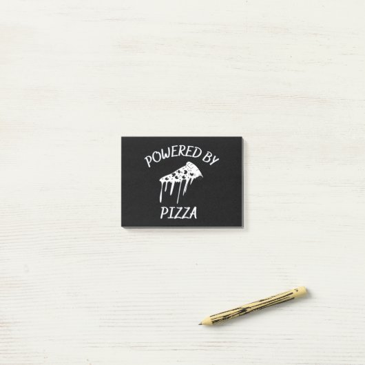 Aangedreven door Pizza Post-it® Notes (Op bureau)