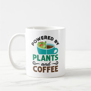 Aangedreven door Planten en Coffee Vegan Vegetaria Koffiemok