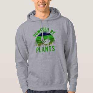 Aangedreven door Planten Funny Green Vegan  Sunset Hoodie