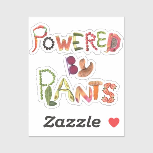 Aangedreven door Planten - Gezond eten Herinnering Sticker (Vel)