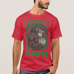 Aangedreven door Planten Gorilla Vegan Fitness T-shirt