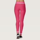 Aangedreven door planten minimaal Vegan roze Leggings (Achterkant)