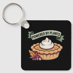 Aangedreven door Planten Pumpkin Pie · Vegan Thank Sleutelhanger