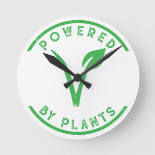 Aangedreven door Planten Ronde Klok