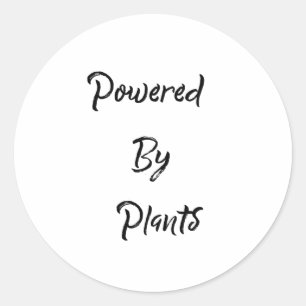 Aangedreven door Planten Ronde Sticker