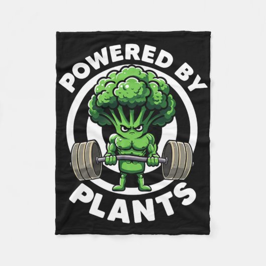 Aangedreven door Planten Vegan Atlete Vegan Gym Ve Fleece Deken (Voorkant)
