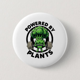 Aangedreven door Planten Vegan Atlete Vegan Gym Ve Ronde Button 5,7 Cm