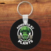 Aangedreven door Planten Vegan Atlete Vegan Gym Ve Sleutelhanger (Voorkant)