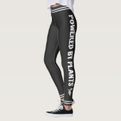 Aangedreven door planten Vegan black minimal white Leggings (Links)