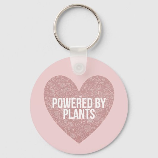 Aangedreven door planten vegan quote sleutelhanger (Voorkant)