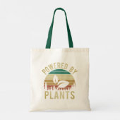 Aangedreven door Planten Vegan Retro Rainbow Tote Bag (Achterkant)