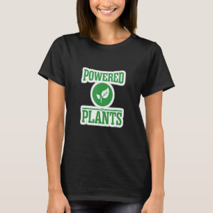 Aangedreven door Planten Vegan Vegetarisch Groen L T-shirt